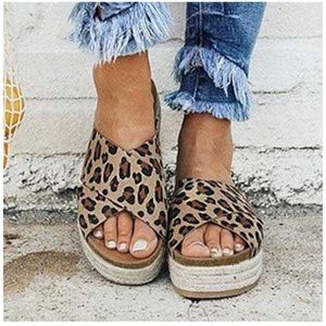 Platform Espadrilles leopard